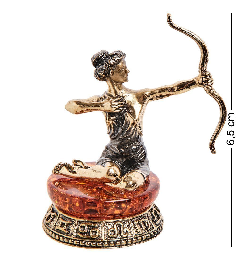 Народные промыслы AM-2738 Фигурка «Знак зодиака-Стрелец» (латунь, янтарь)