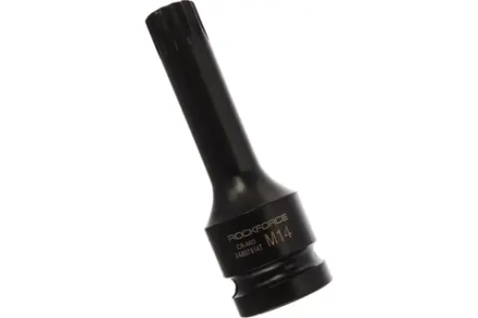 Головка-бита SPLINE ударная 1/2", M14 с отверстием ROCKFORCE RF-24806014T