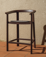 Уличный полубарный стул Erice из алюминия и веревки коричневого цвета, 75 см