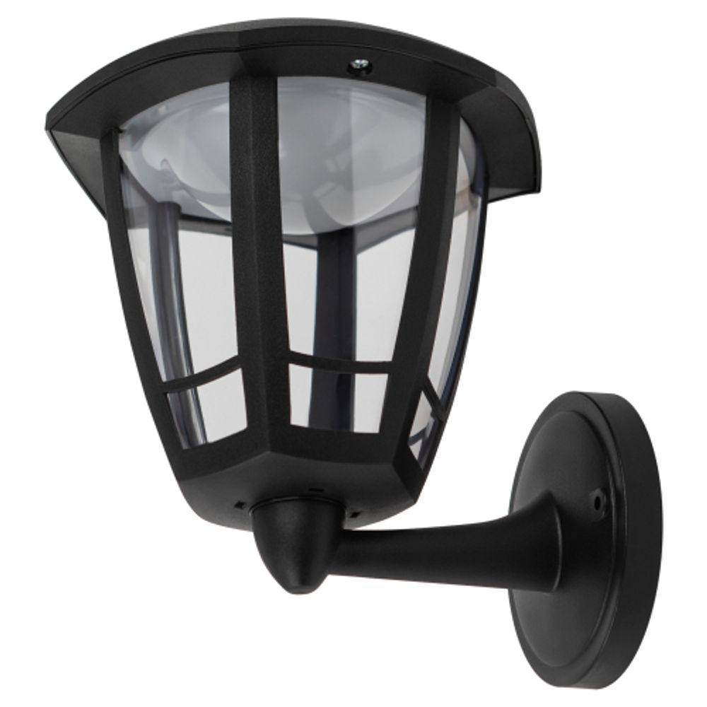 Садово-парковый светильник ЭРА ДБУ 07-8-005 Дели 1 черный 6 гранный настенный IP44 светодиодный 8Вт 3000K | Садово-парковые светильники