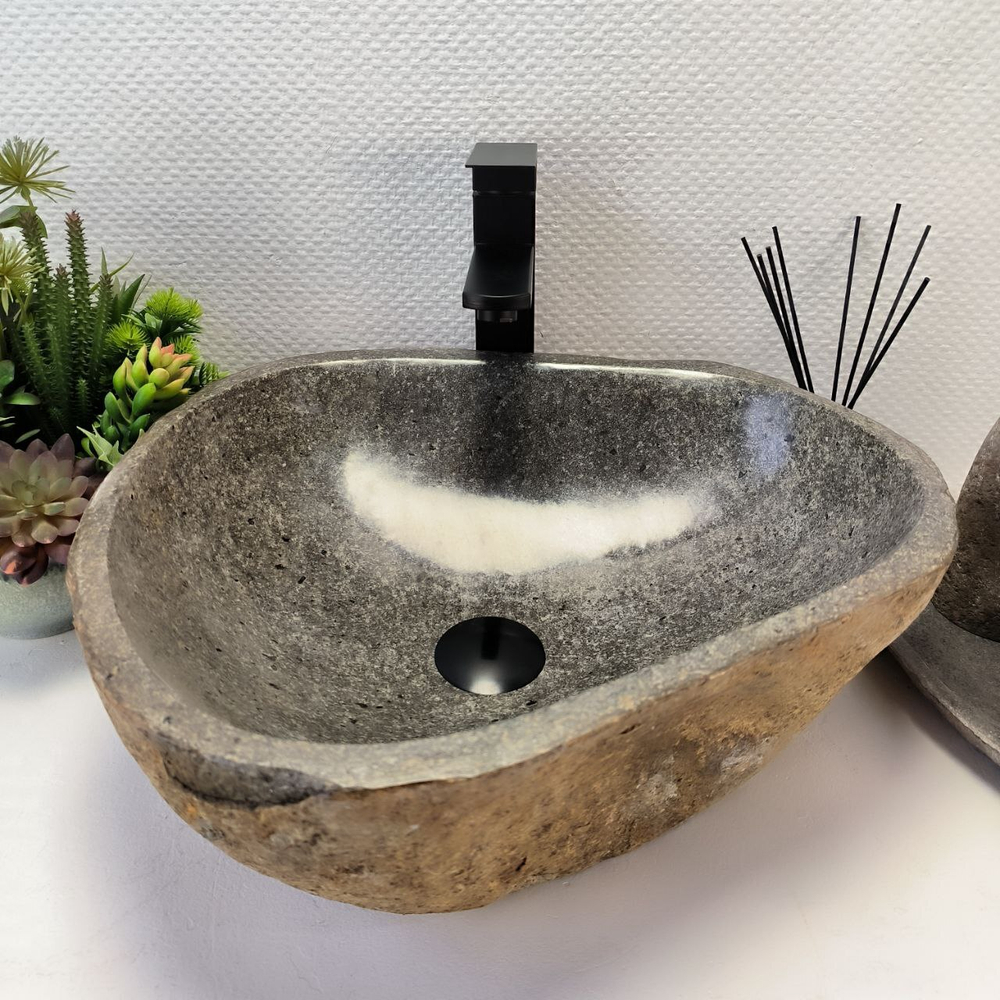 Раковина из речного камня RS-63855 (46*42*15) 0121