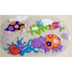 Коврик в ванную на присосках с рисунком "Морской мир" ZALEL 69*39см