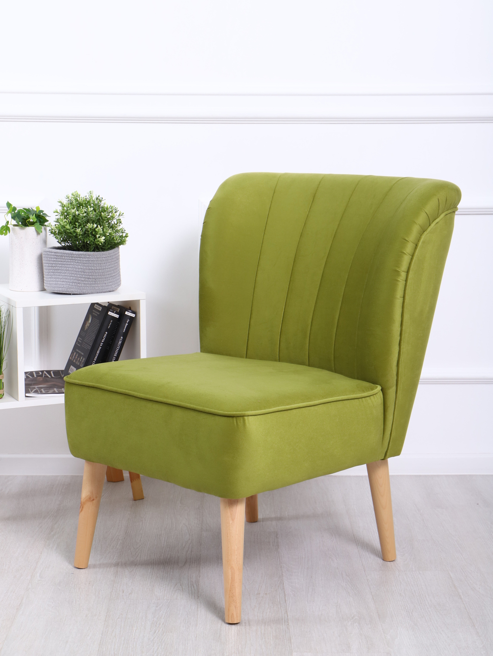 Кресло "Donatello" антивандальный велюр эпл/натурал