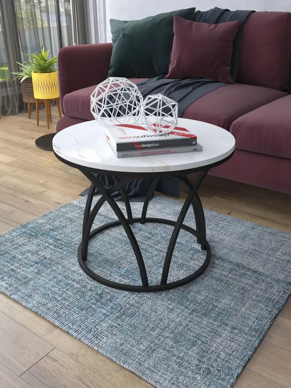 Журнальный стол Тюльпан - ЧЗБГ - МДФ в ПВХ