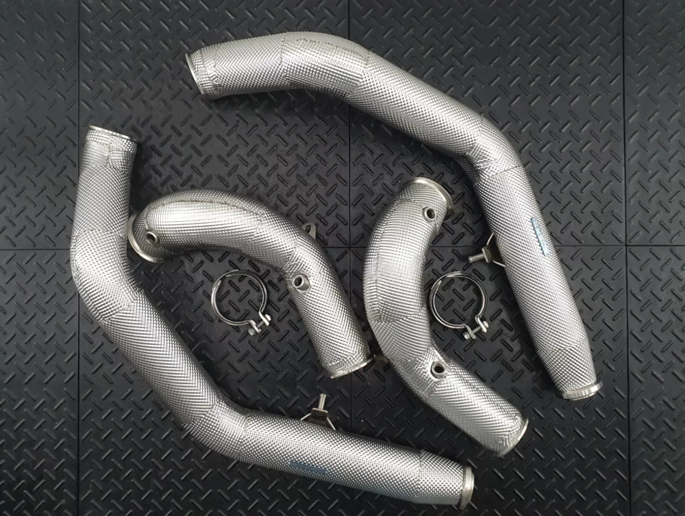 RedStar Exhaust Приемные трубы (Downpipes) без катализаторов с термозащитой Mercedes G63 W463A RS.G63W463A.DP
