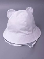 Детская белая панама на завязках пляжная