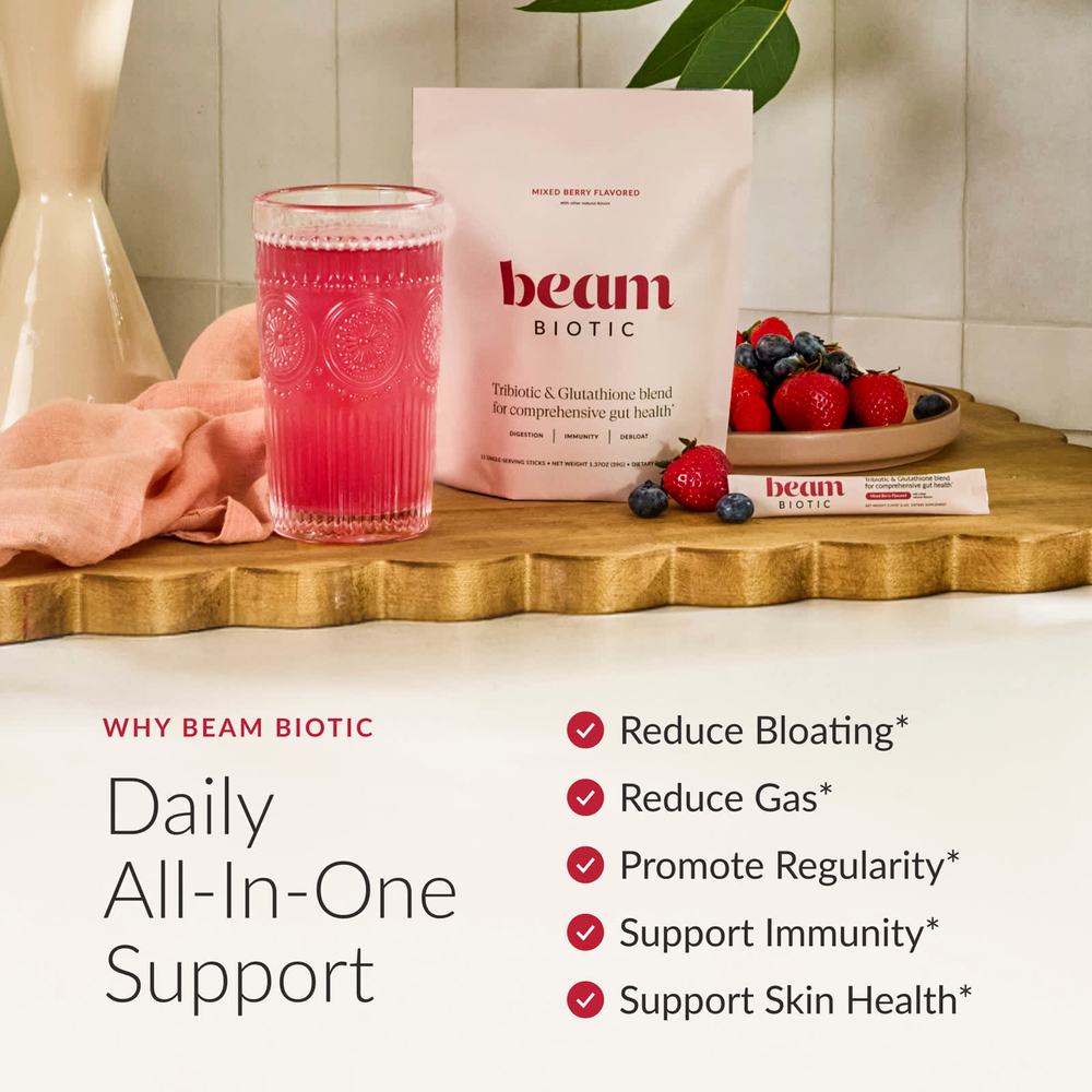 Beam, Biotic, ягодное ассорти, 15 стик-пакетов по 2,6 г (0,09 унции)