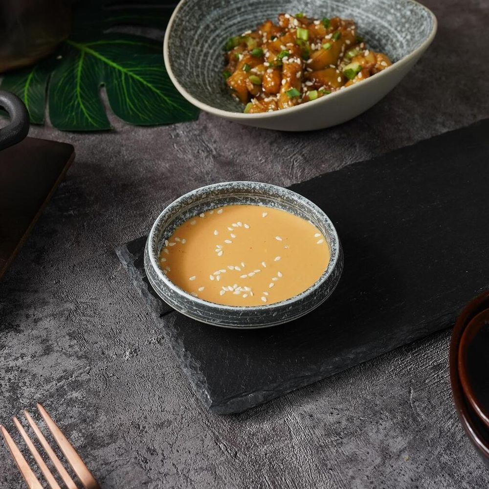 Соусник 70 мл d 9,2 см h2,5 см круглый глазурь Glossy Stone Untouched Taiga P.L. Proff Cuisine [1]