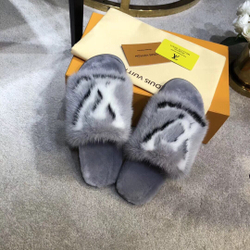 Louis Vuitton Fur Slide