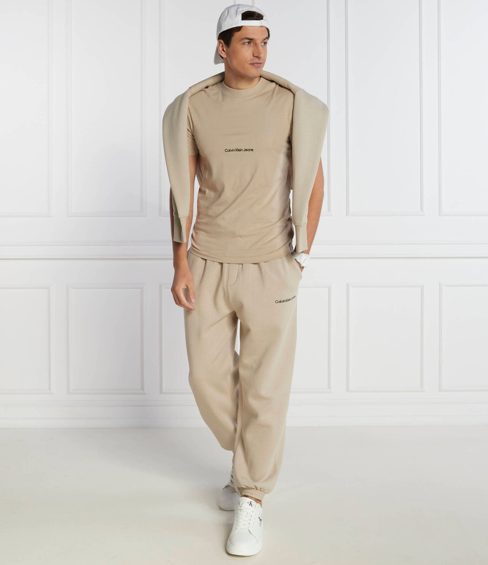 Футболка INSTITUTIONAL CALVIN KLEIN JEANS - бежевый(J30J322848)