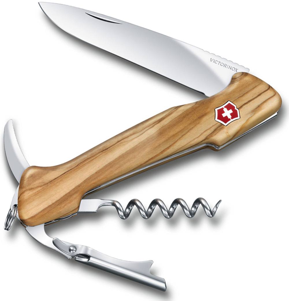 Нож Victorinox Wine Master, 130 мм, 6 функций, оливковое дерево
