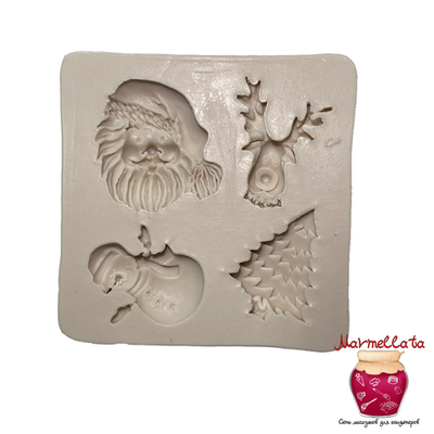 Молд силиконовый "Новогодний антураж", 7,2*1,2 см
