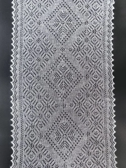 Оренбургский пуховый палантин А12040-02 экрю