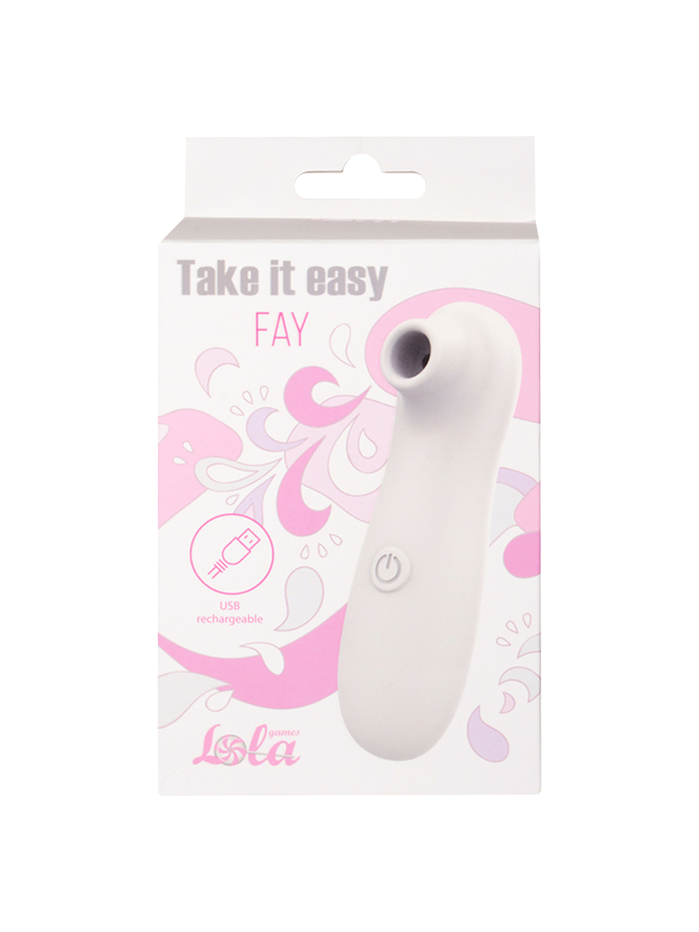Перезаряжаемый вакуумно-волновой стимулятор Take it Easy Fay White 9023-01lola