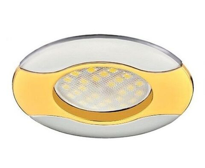 FN1604EFS Встраиваемый светильник (литой) Ecola MR16 HL029 GU5.3 Волна Сатин-Хром/Золото 22x82