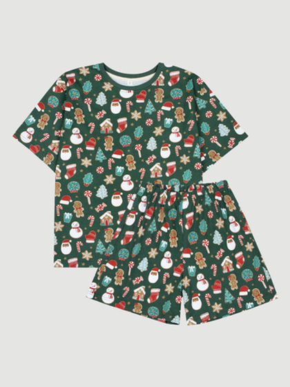 Пижама женская Mjölk Имбирный пряник, с коротким рукавом