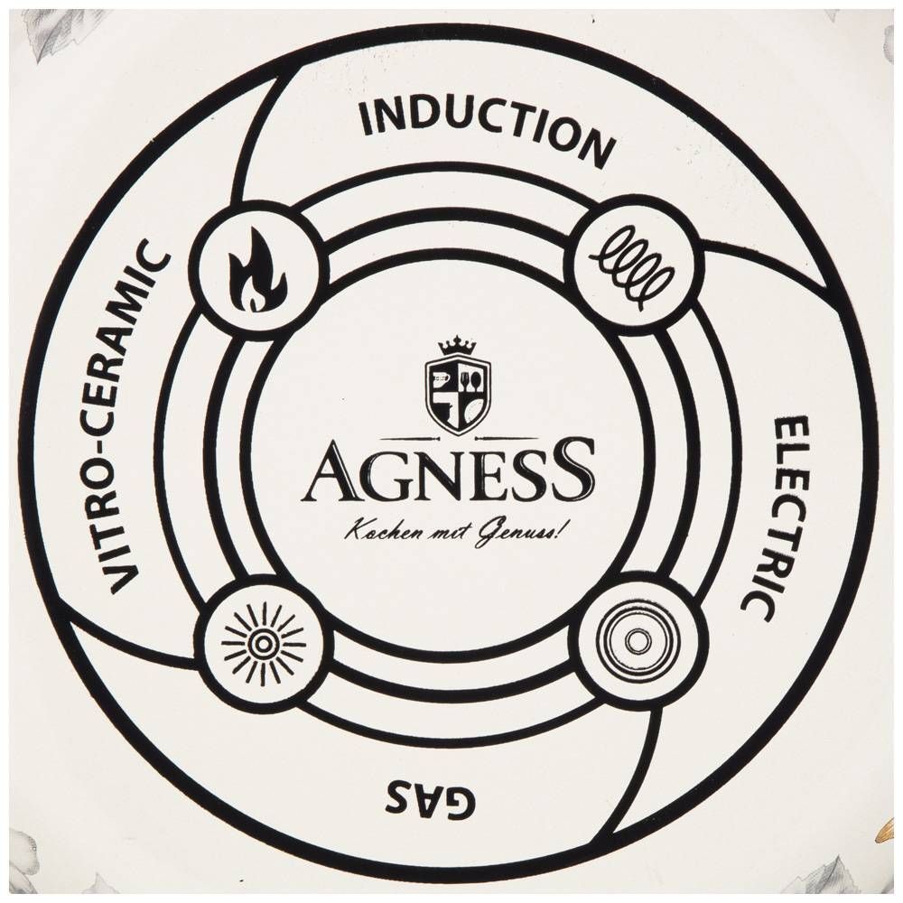 ЧАЙНИК ЭМАЛИРОВАННЫЙ AGNESS, СЕРИЯ ЯБЛОНЕВЫЙ САД, 2,2Л ПОДХОДИТ ДЛЯ ИНДУКЦИОН.ПЛИТ