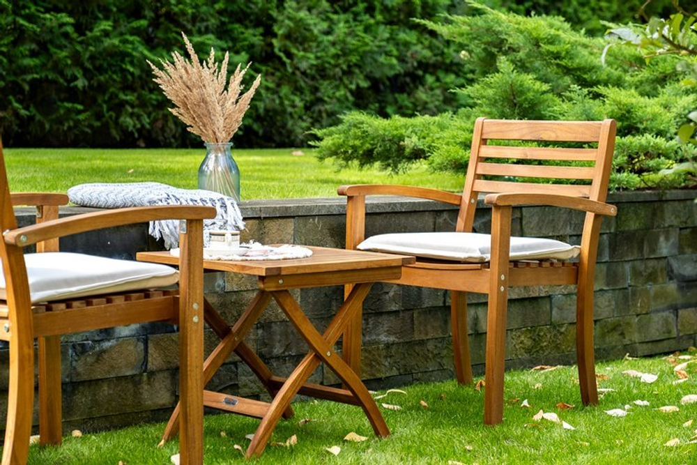 Кофейный комплект из акации КАРО c низким столом