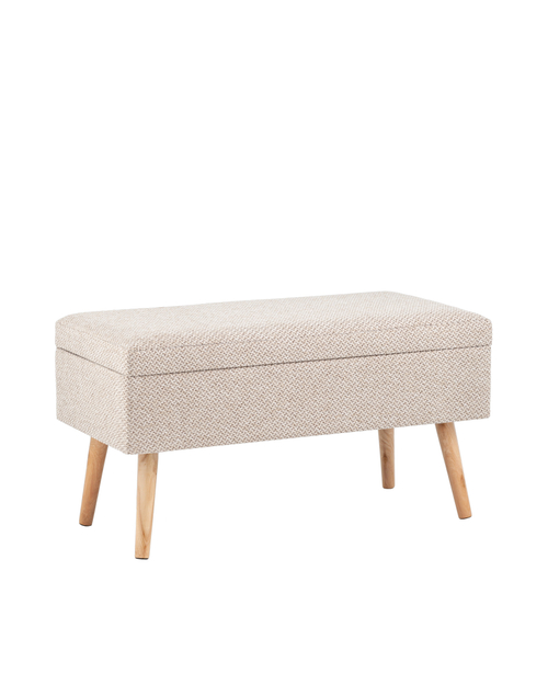 Банкетка Сторми с ящиком бежевый