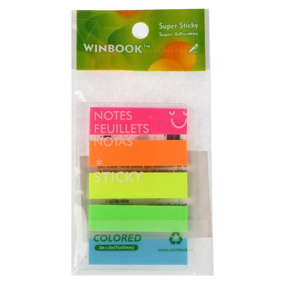 Стикеры пластиковые, полоски, 5 штук в пакете с подвесом