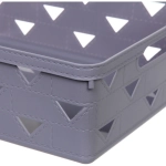 Корзина для хранения «ЭНИГАРТ», цвет светло-серый, 33*25*11см (лейбл Селфи)