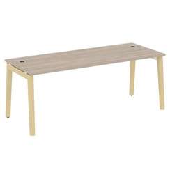 Onix Wood Direct Стол руководителя OW.SRR-6.8 Дуб Аттик/Дуб Светлый/Металл Белый 1980*800*750