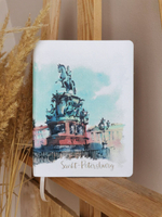 Ежедневник недатированный "Санкт-Петербург. Памятник Николаю I" А5 168 листов, гибкая обложка экокожа, на сшивке