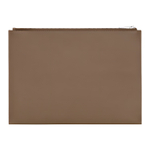 SAINT LAURENT Grain Embossed Leather Clutch Laptop Bag Men"s Brown