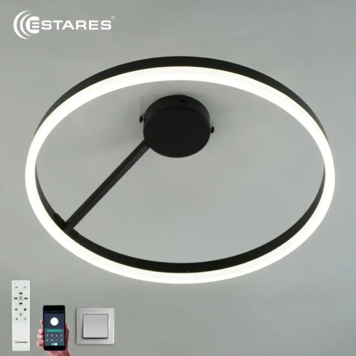 Управляемая светодиодная люстра MILAGRA 48W R-APP-500x170-BLACK/WHITE-220-IP20