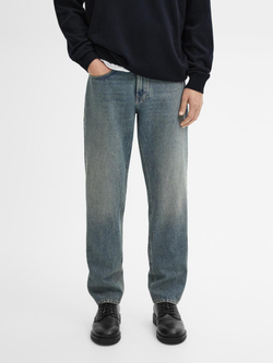 Massimo Dutti Зауженные джинсы из хлопка, индиго