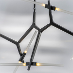 742107 Люстра STRUTTURA 10х6W (led) G9 ЧЕРНЫЙ МАТОВЫЙ