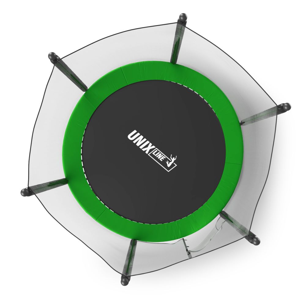 Батут UNIX Line Simple 6 ft (183 см) с внешней защитной сеткой, зеленый