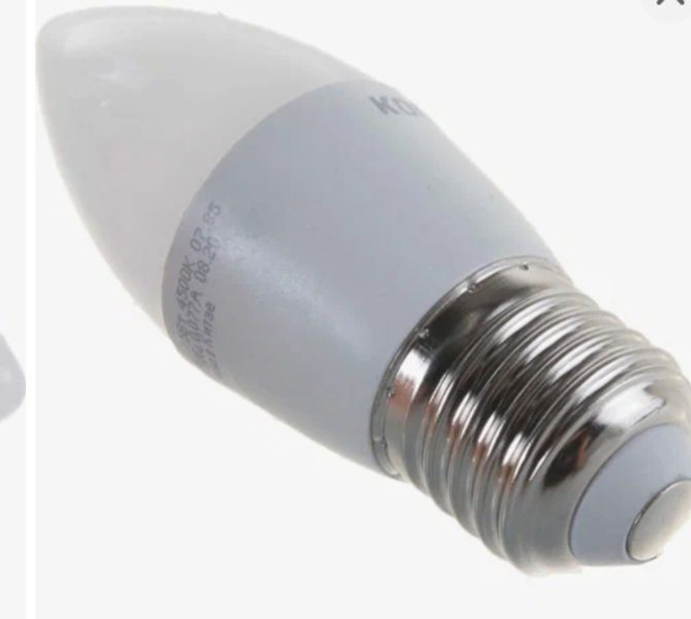 Лампа диодная Космос свеча 7,5W белый свет Е27 4500К