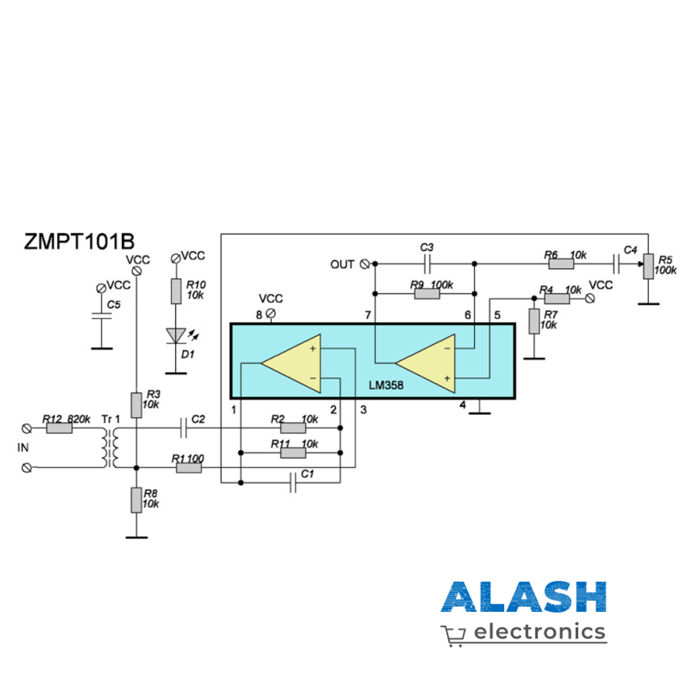 Датчик переменного напряжения ZMPT101B