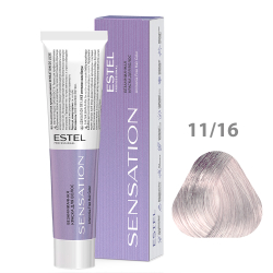 ESTEL Безаммиачная краска для волос SENSATION DE LUXE, 11/16 очень светлый блонд пепельно-фиолетовый, 60 мл
