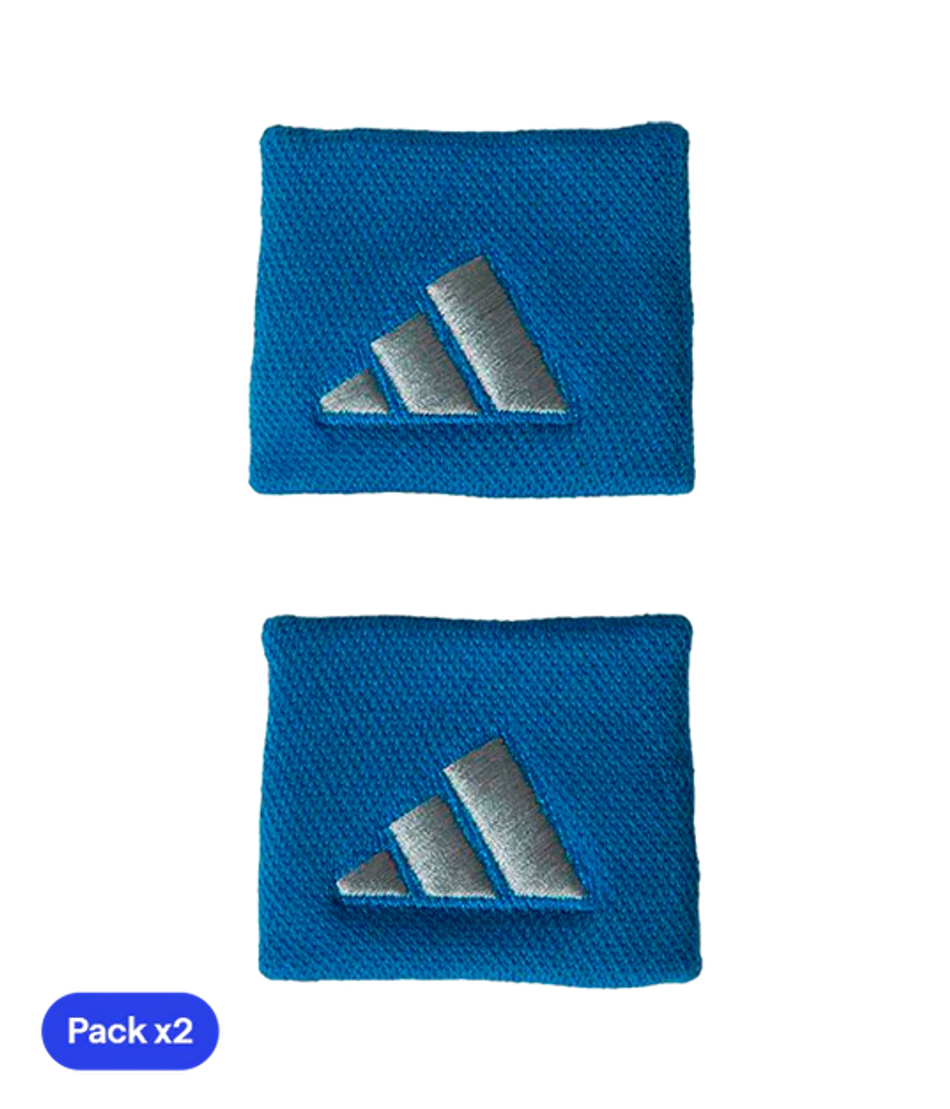 Напульсники Adidas Short Blue 2024 | Браслеты для спорта (2 шт.)