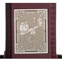 Графин «Время-деньги-3» с накладкой покрытой никелем