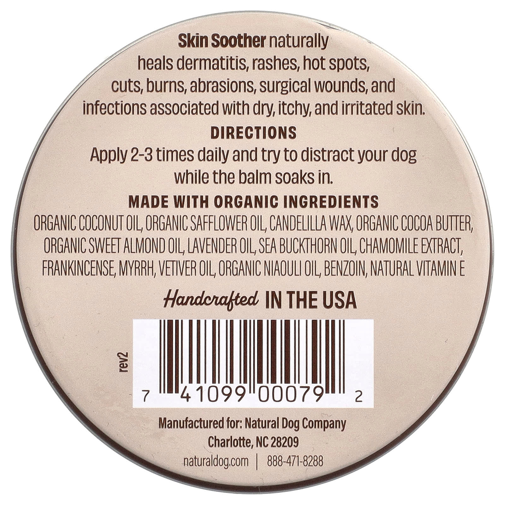 Natural Dog Company, Успокаивающее средство для кожи, 118 мл (4 унции)