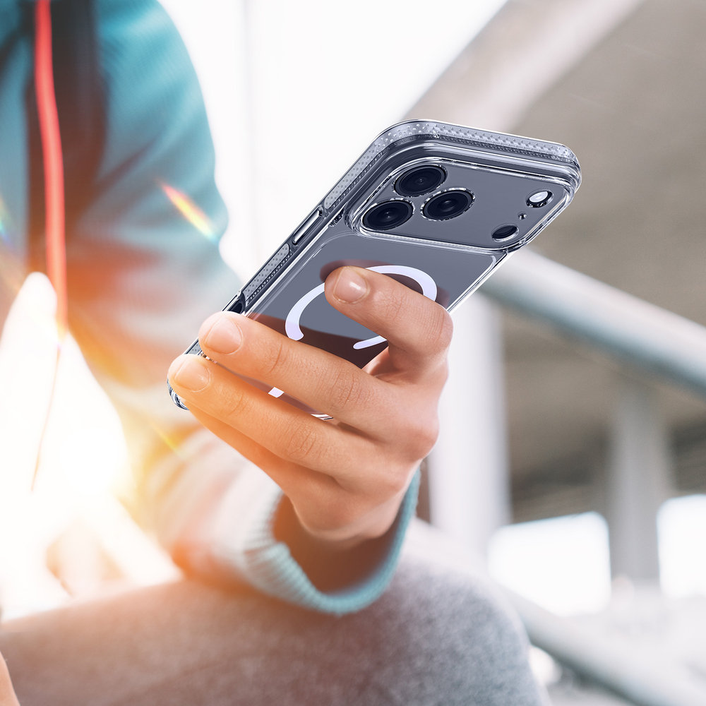 Усиленный прозрачный чехол с MagSafe от Dux Ducis для iPhone 17 Pro, серия Clin Mag Series (Open Ring Version)