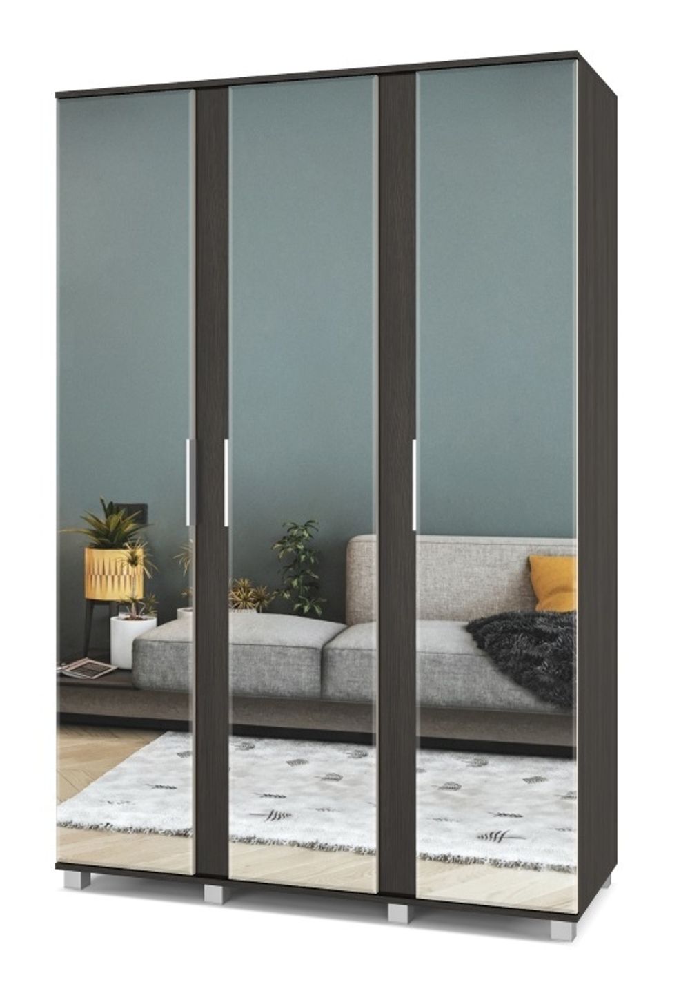 Шкаф трехстворчатый "Пандора" П33 (венге/млечный дуб)