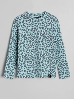 Лонгслив базовый для девочки с принтом