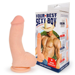 Телесный фаллоимитатор из киберкожи - 13 см. (Цвет: телесный)