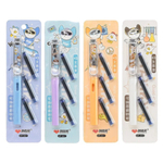 Ручка перьевая, Basir, с дополнительными чернилами, 3+1, 4 цвета ассорти