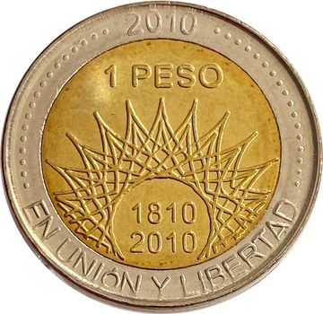 1 песо 2010 Аргентина «200 лет Аргентине:  парк Эль-Палмар»