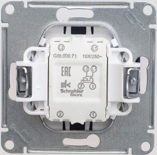 Переключатель перекрестный 1-кл. СП Glossa 10А IP20 (сх. 7) 10AX механизм шоколад. SE GSL000871