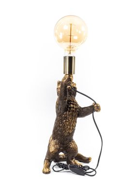 Настольная лампа Кот Эдисон Бронза