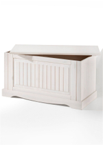 Сундук скамья 86х40х45, Рома, тумба для хранения, деревянный из сосны, в прихожую, на дачу, белый, Dipriz