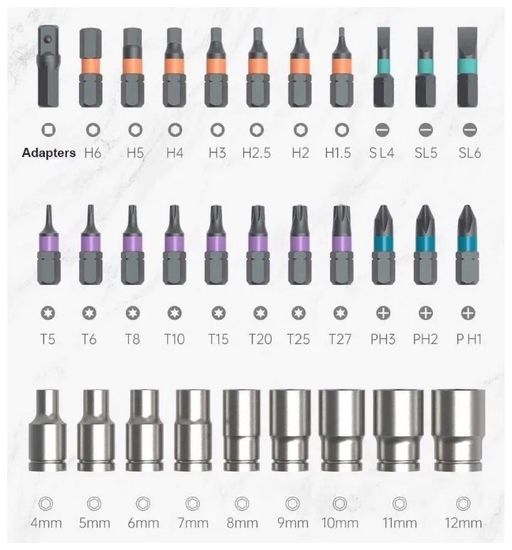 Набор инструментов Xiaomi Mijia ATuMan Duka RS-2 33 in1 (33 предм.)
