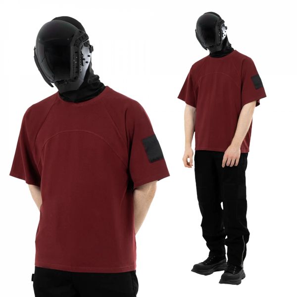 Футболка «Waveform» Raglan Kimono бордовая - фото 2