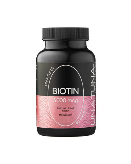 UNATUNA Биотин 5000 мкг, 90 капсул